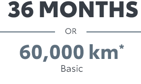 36 MONTHS OR 60,000 km* - Basic