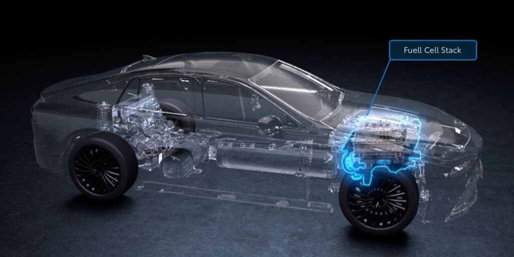 Toyota hydrogen fuel cell electric how fcevs work fuel cell stack en l